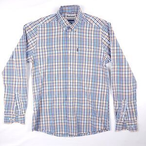 Barbour Shirt Mens Tailored Fit Long Sleeve Button Up S Mulit Color Check Cotton